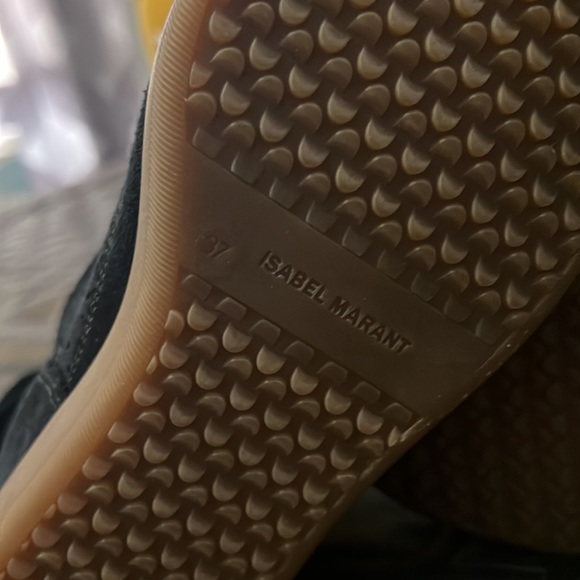 Isabel Marant Beslay Suede Tassel Wedge Ankle Boot - NAVY - 37 - Picture 5 of 7